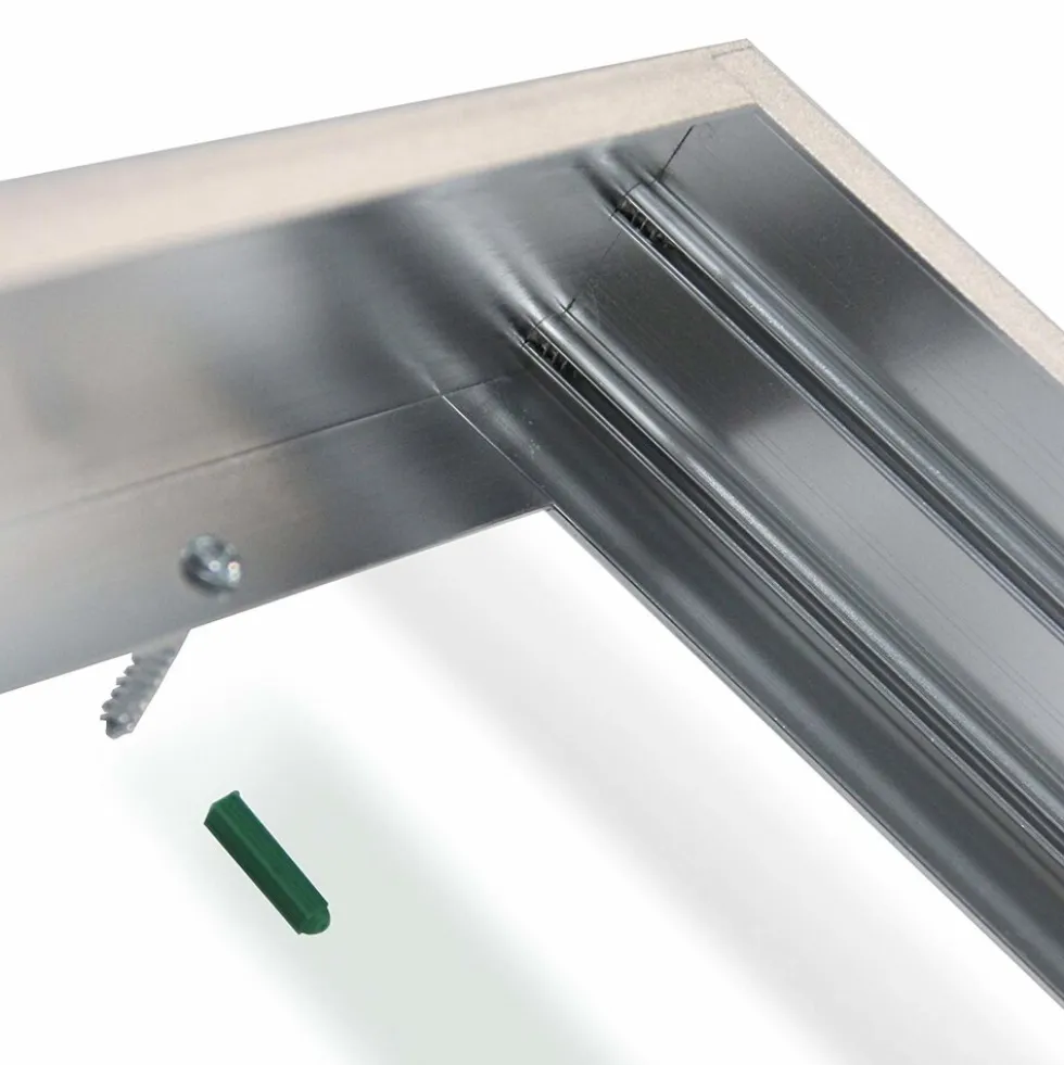 Aluminium Aufbaurahmen - Silber - 120x60cm - inkl. Befestigungsmaterial - für LED Panels