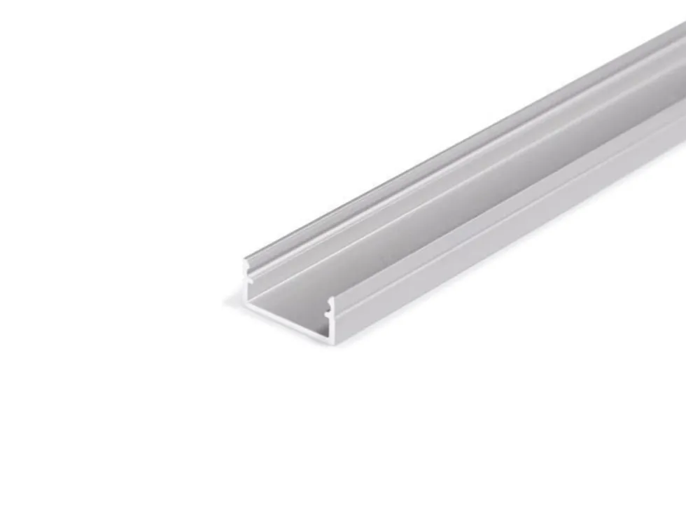 Aluminium Leuchtband Profil Silber - 1000*9*12mm - U-Profil flach