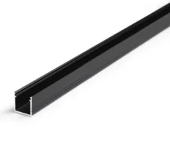 Aluminium Leuchtband Profil Schwarz - 1000*16*12 mm - U-Profil hoch