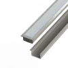 Aluminiumprofil 10mm - abgesenkt - L2020xB16xH9,8mm - Silber + Abdeckung matt