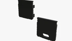 Anfangs- und Endstück für Aluminium Leuchtband Profil 1000*16*12mm - hoch - Schwarz