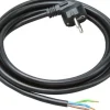 Anschlusskabel halogenfrei mit Winkelstecker - 2m - 3x 0,75mm2 - H05Z1Z1-F