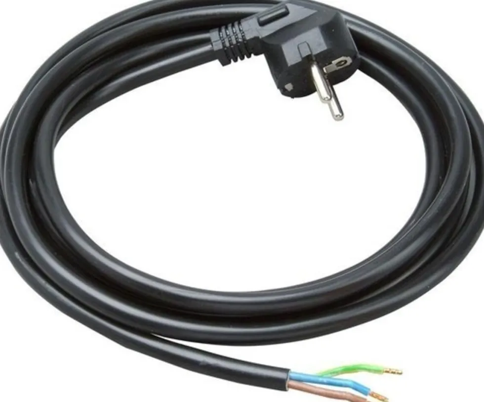 Anschlusskabel - 3 Meter Schwarz - H03VV-F 3G0,75