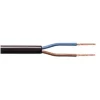 Anschlusskabel - 100m - 2x 0.75mm2 mit schwarzer Isolierung flach - H03VVH2-F 2G0.75