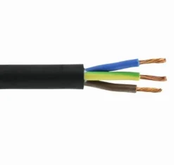 Anschlusskabel - 100m - 3x 1.5mm2 mit schwarzer Isolierung rund - H05VV-F 3G1.5