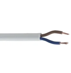 Anschlusskabel - 100m - 2x 1mm2 mit weißer Isolierung flach - H05VVH2-F
