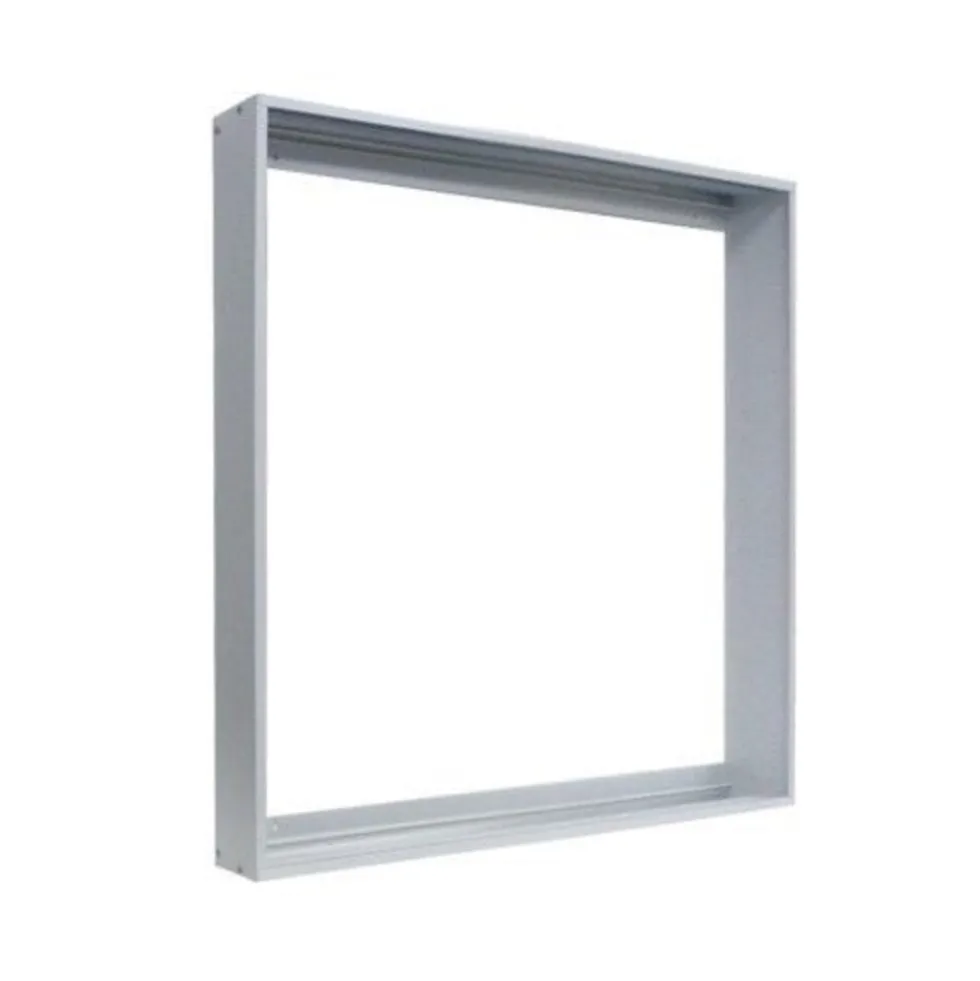 Aufbaurahmen 60x60cm - Aluminium Silber - für LED Panel - inkl. Befestigungsmaterial
