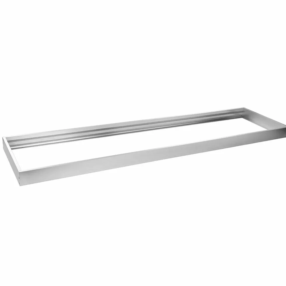 Aufbaurahmen 60x30cm - Aluminium Silber - für LED Panels - inkl. Befestigungsmaterial