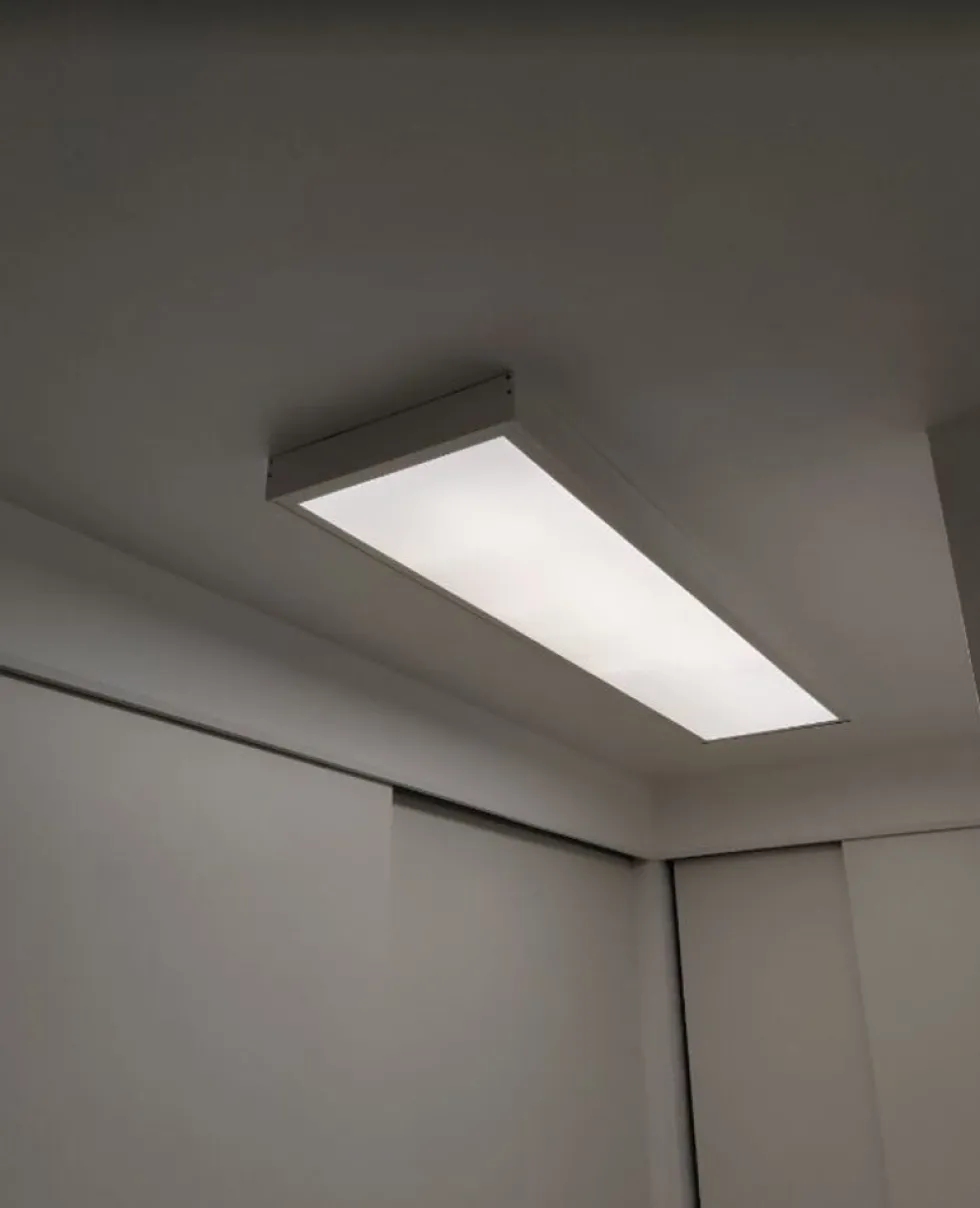 Aufputz-Klickrahmen Weiß - 120x30 cm | 42MM Schraublose Befestigung Decken montage - Geeignet für LED panelen