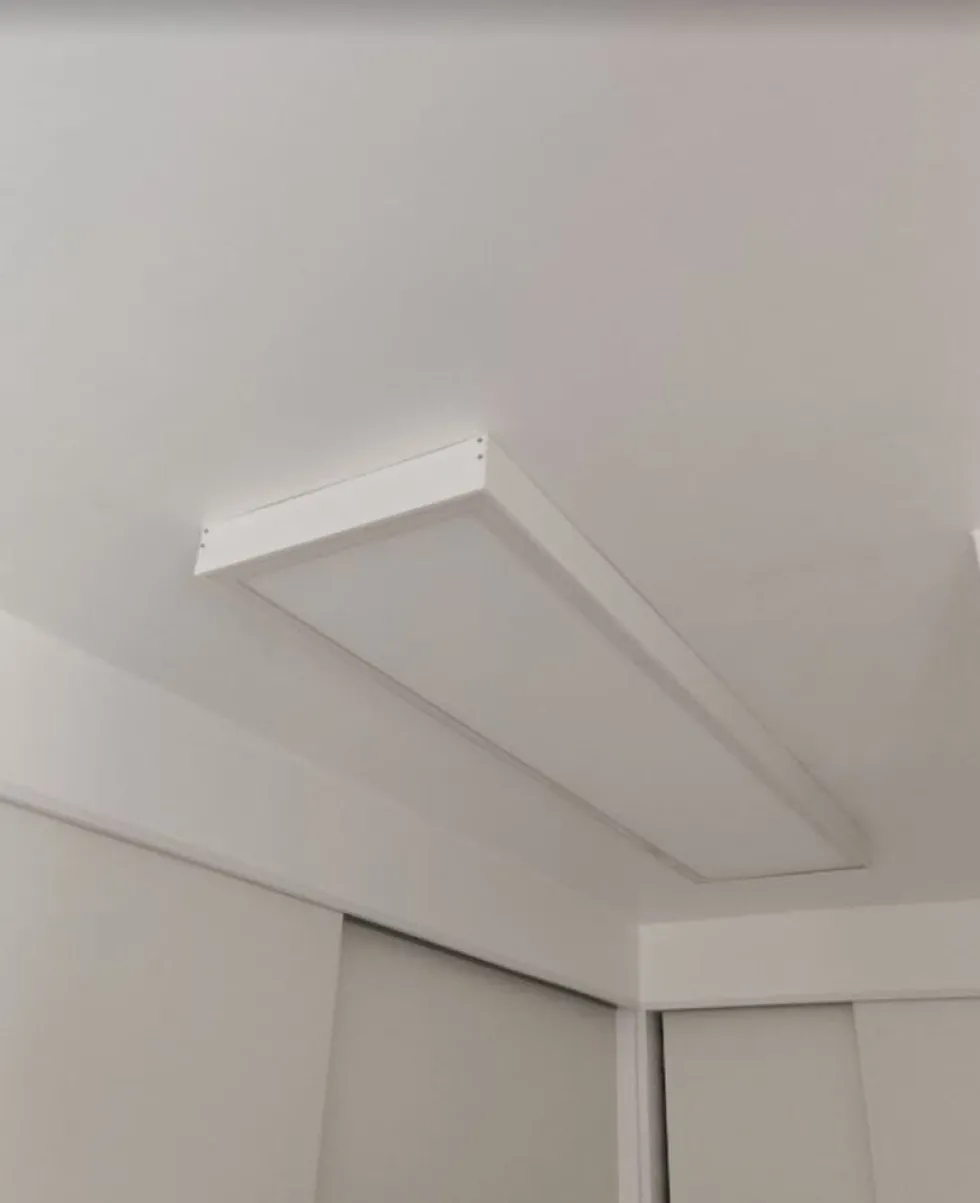 Aufputz-Klickrahmen Weiß - 120x30 cm | 42MM Schraublose Befestigung Decken montage - Geeignet für LED panelen