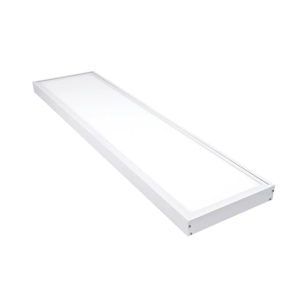 Aufputz-Klickrahmen Weiß - 120x30 cm | 42MM Schraublose Befestigung Decken montage - Geeignet für LED panelen