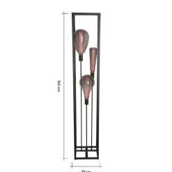 Bodenleuchte - Palco - 160cm - Schwarz - inkl. 3 LED Lampen