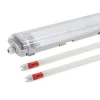 60cm LED Halterung IP65 + 2 LED High Lumen Leuchtstoffröhren 10W pro Röhre - 4000K 840 Neutralweiß - Komplettset
