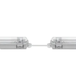 60cm LED Halterung IP65 + 2 LED High Lumen Leuchtstoffröhren 10W pro Röhre - 4000K 840 Neutralweiß - Komplettset