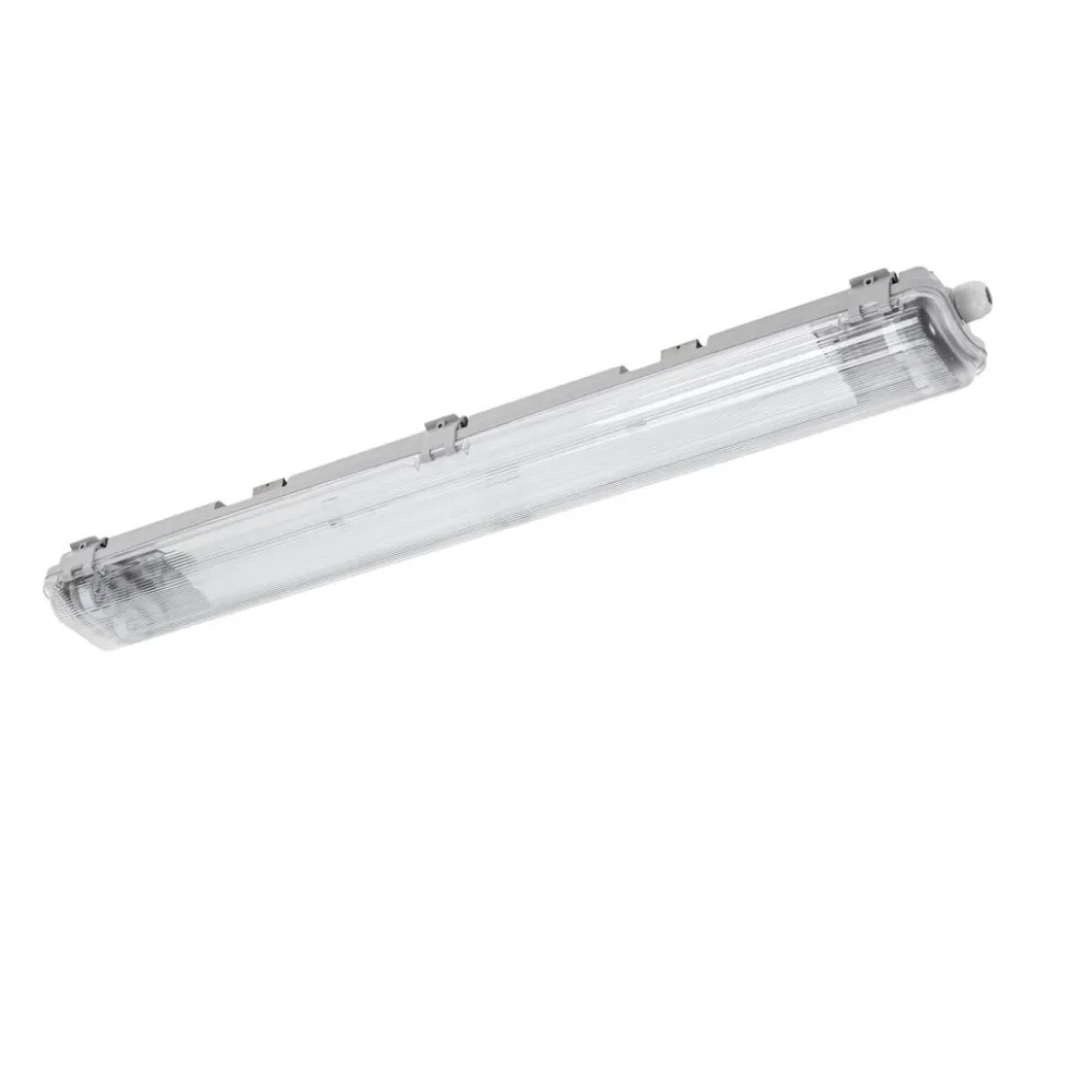 60cm LED Halterung IP65 + 2 LED High Lumen Leuchtstoffröhren 10W pro Röhre - 4000K 840 Neutralweiß - Komplettset