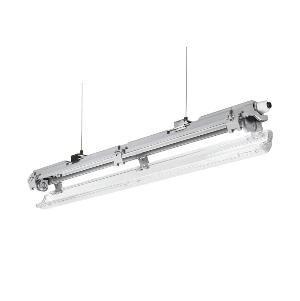 60cm LED Halterung IP65 + 1 LED High Lumen Leuchtstoffröhre 10W - 4000K 840 Neutralweiß - Komplettset