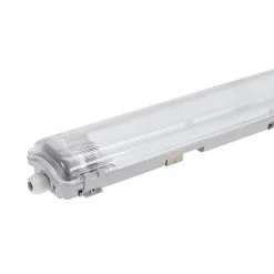 60cm LED Halterung IP65 + 2 Standard LED Leuchtstoffröhren 10W pro Röhre - 3000K 830 Warmweiß - Komplettset
