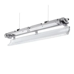 60cm LED Halterung IP65 + 2 Standard LED Leuchtstoffröhren 10W pro Röhre - 3000K 830 Warmweiß - Komplettset