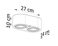 Deckenspot BASIC 2 Holz Natur - 2x GU10 / ES111 - max. 2x40W - exkl. LED's