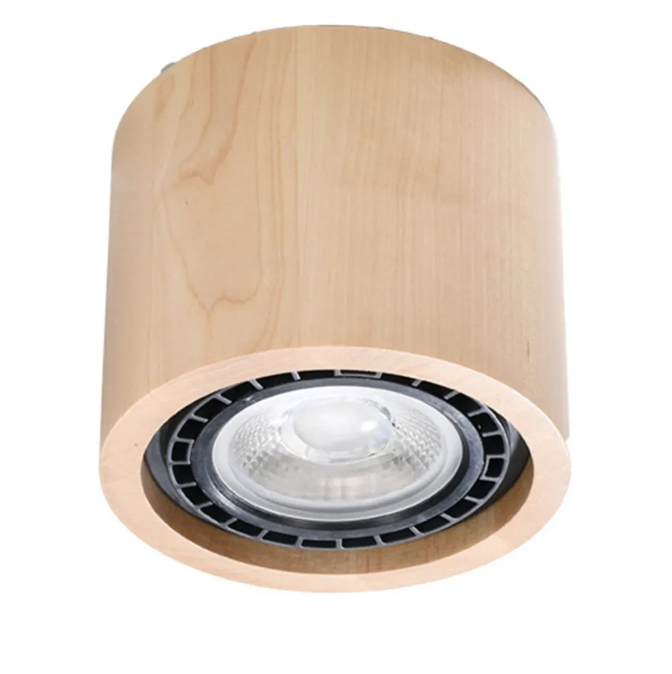 Deckenspot BASIC 1 Holz Natur - 1x GU10 / ES111 - max. 40W - exkl. LED's