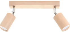 Deckenspot BERG 2 Natur Holz - 2x GU10 Fassung - max. 2x40W - exkl. LED's