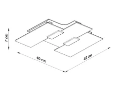 Deckenspot FABIANO - 3x E27 Fassung - max. 3x60W - exkl. LED's