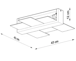 Deckenspot FENIKS 2 Weiß - 2x E27 Fassung - max. 2x60W - exkl. LED's