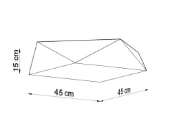 Deckenspot HEXA 45 Schwarz - 2x E27 Fassung - max. 2x60W - exkl. LED's