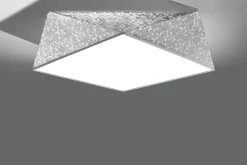 Deckenspot HEXA 45 Silber - 2x E27 Fassung - max. 2x60W - exkl. LED's