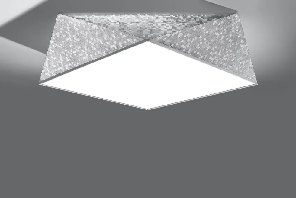 Deckenspot HEXA 45 Silber - 2x E27 Fassung - max. 2x60W - exkl. LED's