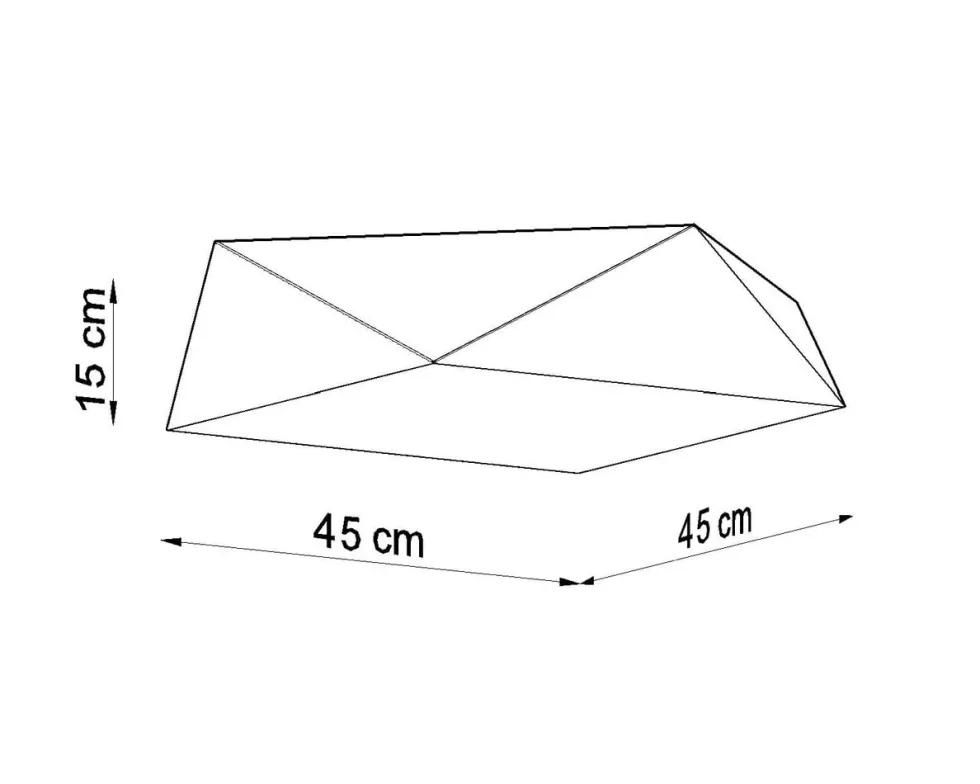 Deckenspot HEXA 45 Silber - 2x E27 Fassung - max. 2x60W - exkl. LED's