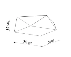Deckenspot HEXA 35 Weiß - 2x E27 Fassung - max. 2x60W - exkl. LED's