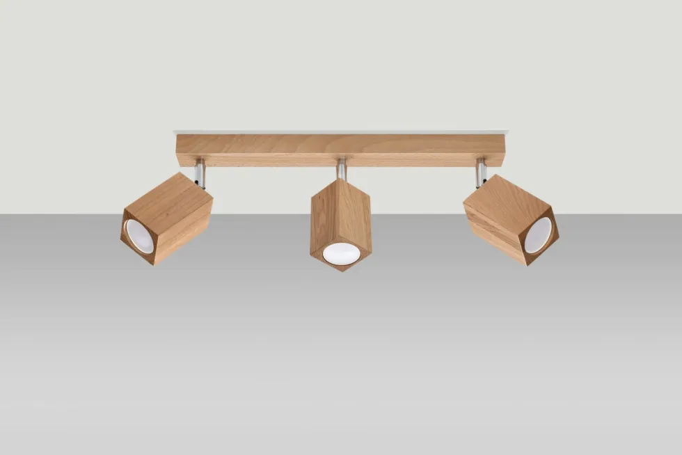 Deckenspot KEKE 3 Eiche - 3x GU10 Fassung - max. 3x40W - exkl. LED's