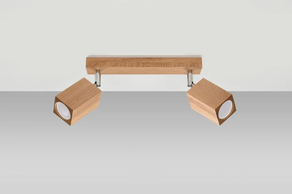 Deckenspot KEKE 2 Eiche - 2x GU10 Fassung - max. 2x40W - exkl. LED's