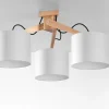 Deckenspot LEGNO 3 Natur Holz - 3x E27 Fassung - max. 3x60W - exkl. LED's