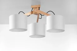 Deckenspot LEGNO 3 Natur Holz - 3x E27 Fassung - max. 3x60W - exkl. LED's