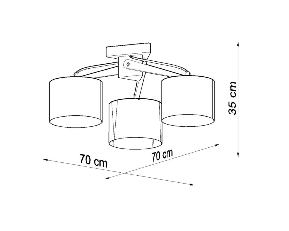 Deckenspot LEGNO 3 Natur Holz - 3x E27 Fassung - max. 3x60W - exkl. LED's