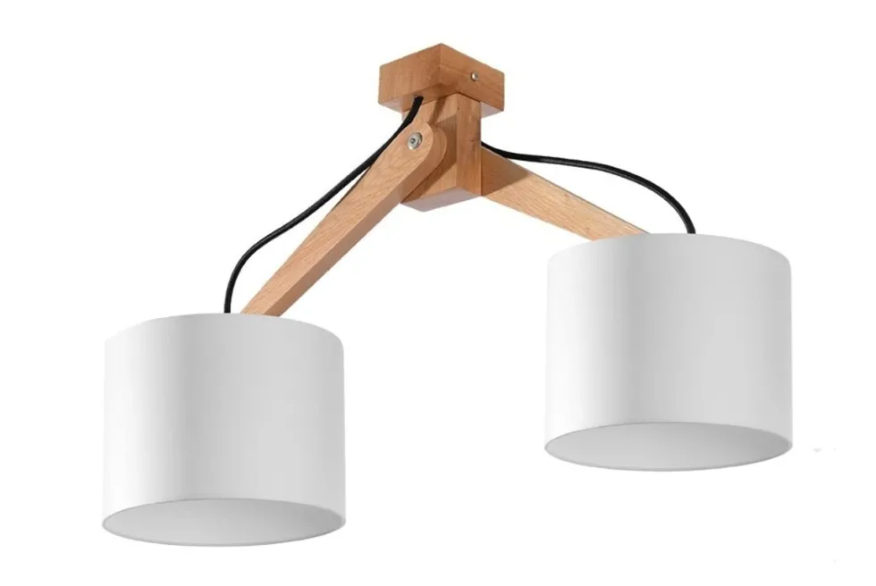 Deckenspot LEGNO 2 Natur Holz - 2x E27 Fassung - max. 2x60W - exkl. LED's