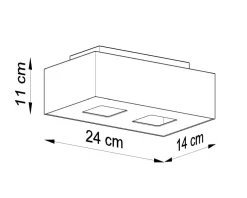 Deckenspot MONO 2 Weiß - 2x GU10 Fassung - max. 2x40W - exkl. LED's