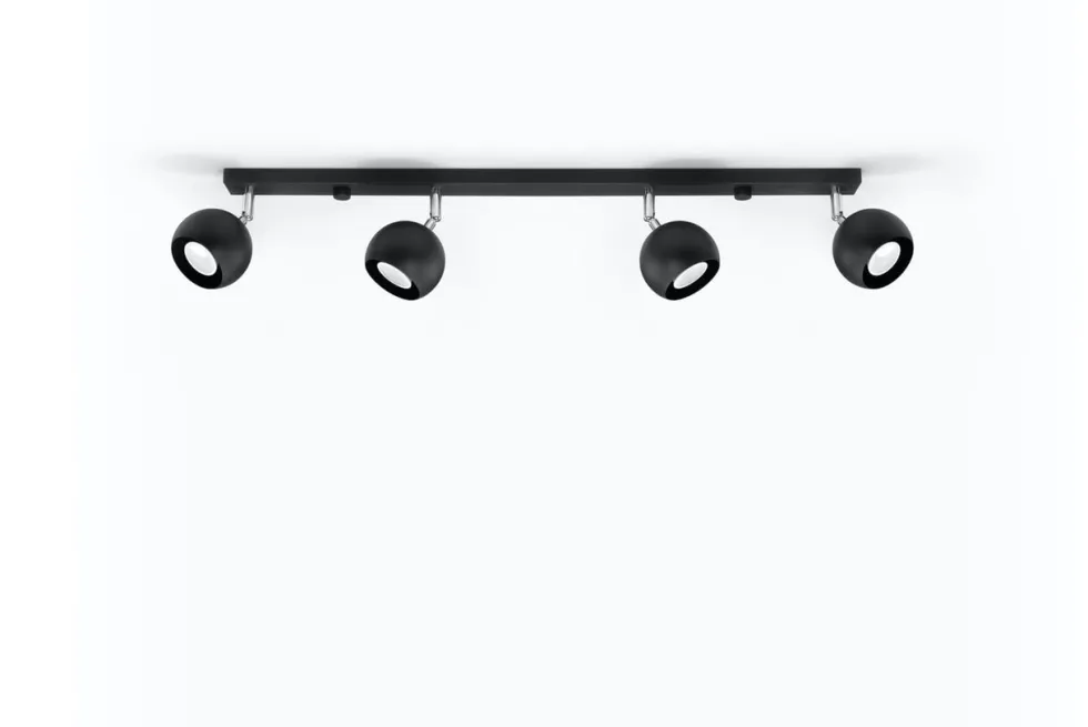 Deckenspot OCULARE 4L Schwarz - 4x GU10 Fassung - max. 4x40W - exkl. LED's