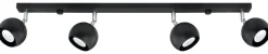 Deckenspot OCULARE 4L Schwarz - 4x GU10 Fassung - max. 4x40W - exkl. LED's