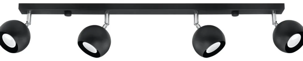Deckenspot OCULARE 4L Schwarz - 4x GU10 Fassung - max. 4x40W - exkl. LED's