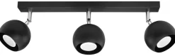 Deckenspot OCULARE 3 Schwarz - 3x GU10 Fassung - max. 3x40W - exkl. LED's