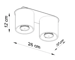 Deckenspot ORBIS 2 Grau - 2x GU10 Fassung - max. 2x40W - exkl. LED's