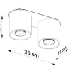 Deckenspot ORBIS 2 Schwarz - 2x GU10 Fassung - max. 2x40W - exkl. LED's