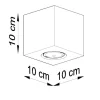 Deckenspot QUAD Beton - 1x GU10 Fassung - max. 40W - exkl. LED's