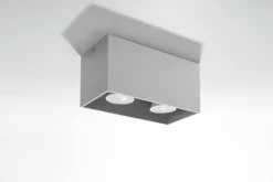 Deckenspot QUAD Grau - 2x GU10 Fassung - max. 2x40W - exkl. LED's