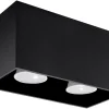 Deckenspot QUAD Schwarz - 2x GU10 Fassung - max. 2x40W - exkl. LED's
