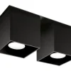 Deckenspot QUAD 2 Schwarz - 2x GU10 Fassung - max. 2x40W - exkl. LED's