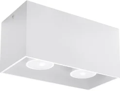 Deckenspot QUAD Weiß - 2x GU10 Fassung - max. 2x40W - exkl. LED's